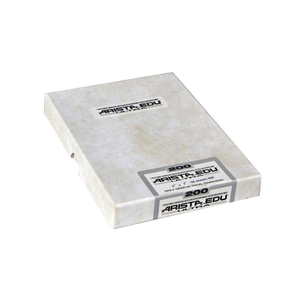 Arista EDU Ultra 200, 5x7, 50 Sheets, Black and White Film