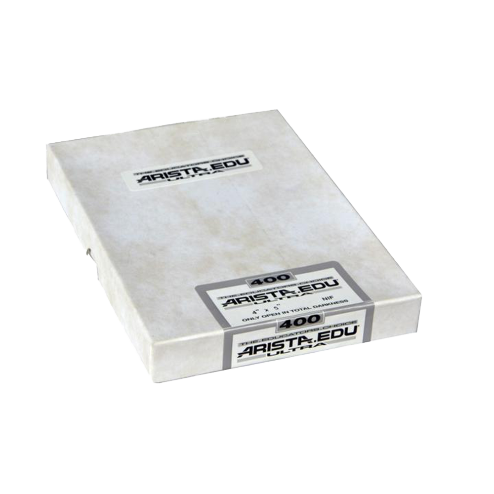 Arista EDU Ultra 400, 4x5, 50 Sheets, Black and White Film