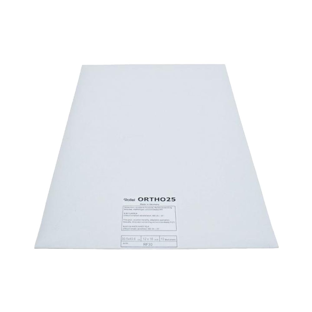 Rollei Ortho 25, 4x5, 25 Sheets, Black and White Film