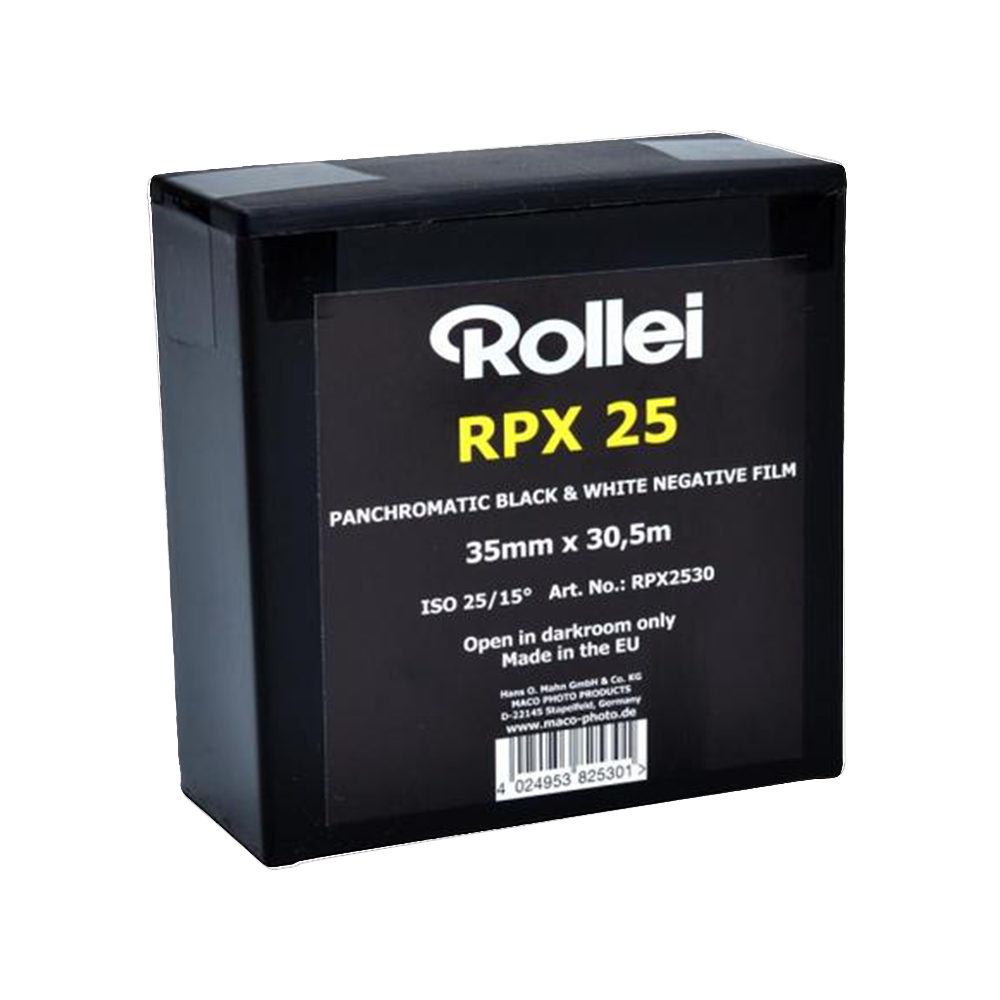 Rollei RPX 25, 35mm, 100 ft, Black and White Film