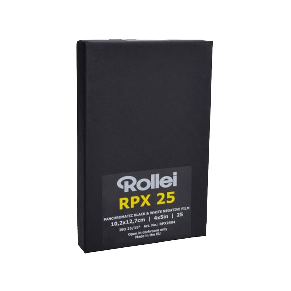 Rollei RPX 25, 4x5, 25 Sheet Film, Black and White Film
