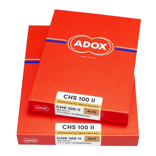 Adox CHS 100, 4x5, 25 Sheets, Black and White Film