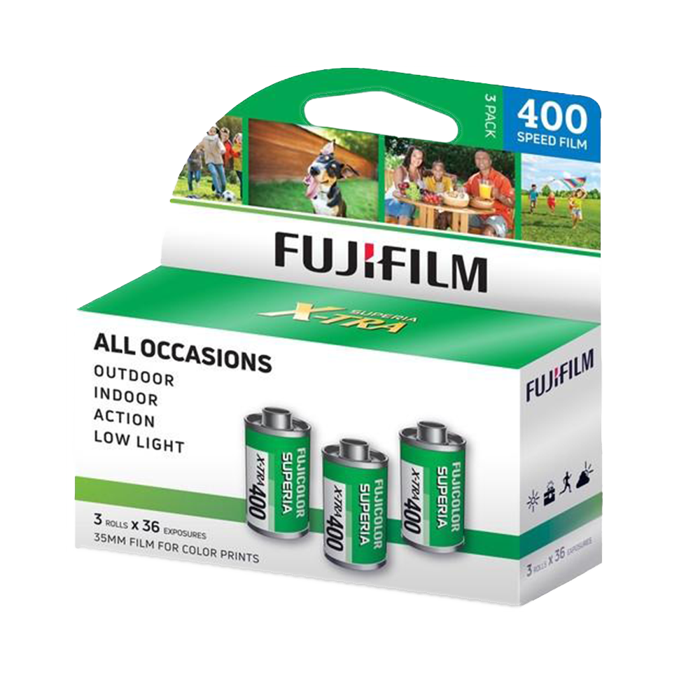 FUJIFILM Superia X TRA 400, 35mm, 36 Exp., Color Film, 3 Pack