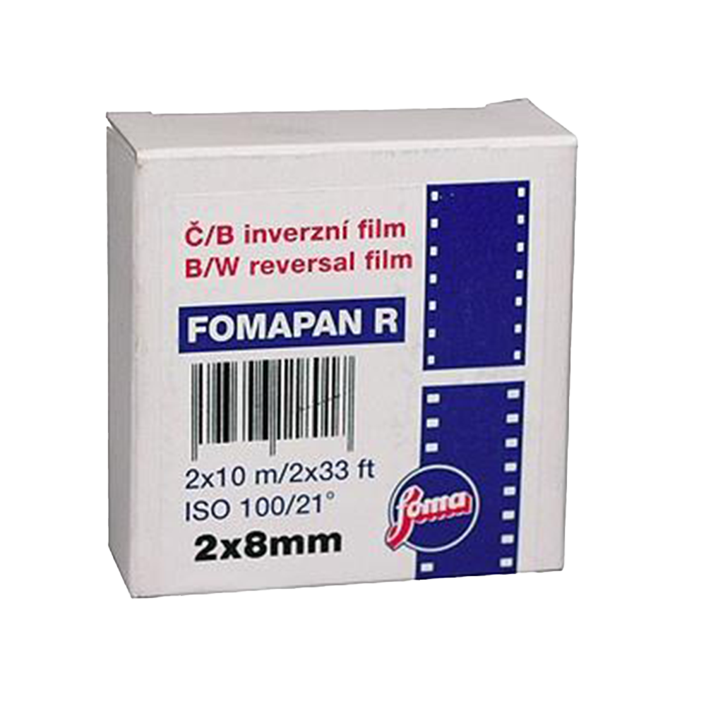 Foma Fomapan R100 BW Reversal, D8, 2x8mm, Black and White Film