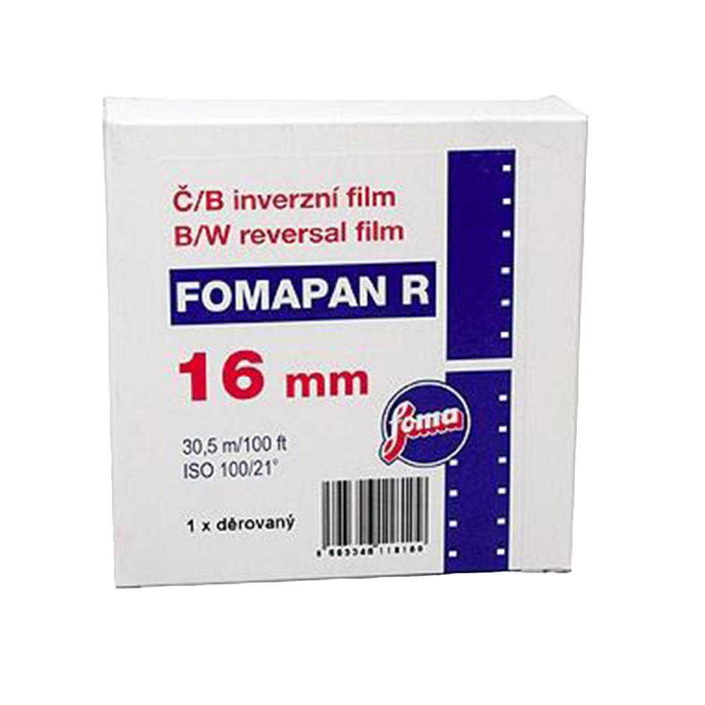 Foma Fomapan R100 BW Reversal, Film Super, 16mm, 100' Single Perforated