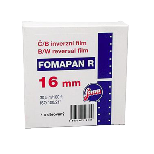 Foma Fomapan R100 BW Reversal, Film Super, 16mm, 100' Single Perforated