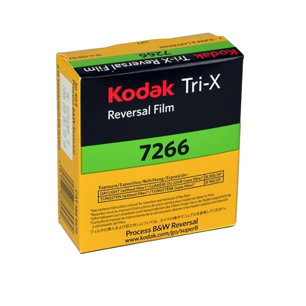 Kodak Tri-X Reversal Film 7266, 8mm/16mm, 50 ft., Black and White Film